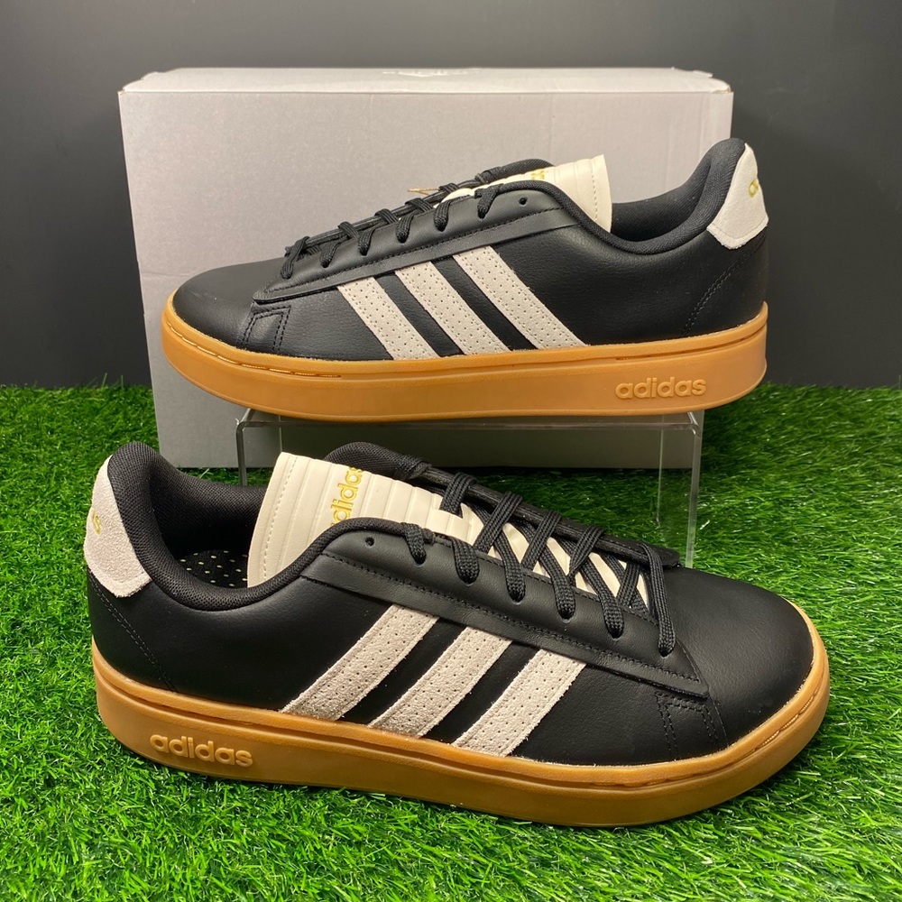 Adidas Grand Court Alpha Mens Shoes Size 11 Black White Sneakers Low - Brand New